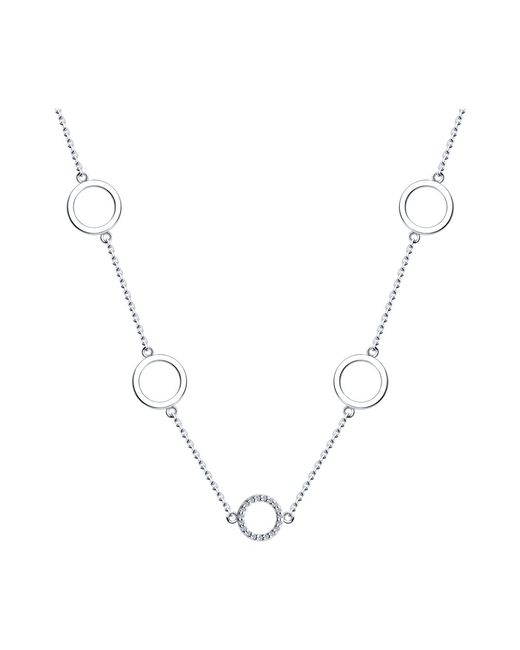 Sokolov Ожерелье-цепь из серебра 40 см 94070691 фианит