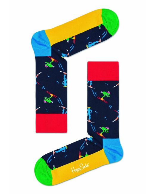 Happy Socks Носки унисекс Skiers Sock черные 36-40