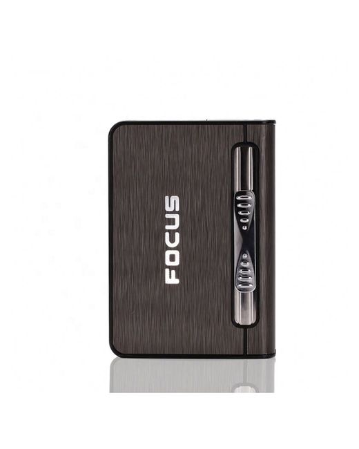 Focus Портсигар с автоматическим выбросом сигарет и зажигалка Партсигар