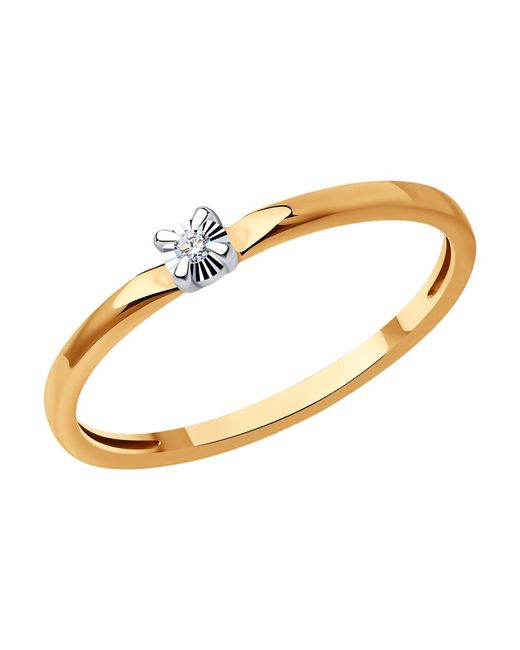 SOKOLOV Diamonds Кольцо помолвочное из комбинированного золота с бриллиантом р.