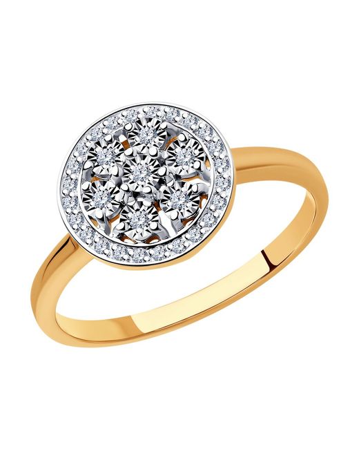 SOKOLOV Diamonds Кольцо из комбинированного золота с бриллиантом р.