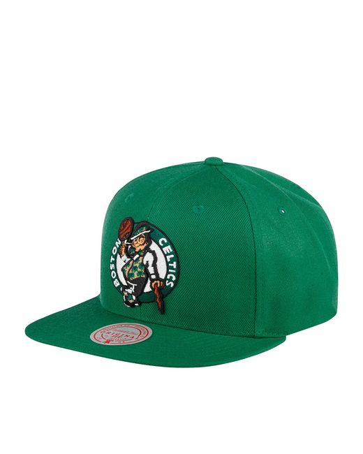 Mitchell&Ness Бейсболка унисекс MITCHELL NESS HHSS3256-BCEYYPPPGREN Boston Celtics NBA зеленая