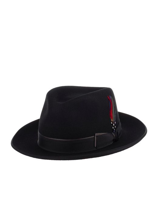 Stetson Шляпа унисекс 2118101 FEDORA WOOLFELT черная р.