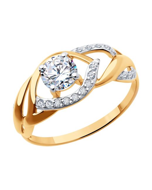Diamant Кольцо из красного золота р. фианит