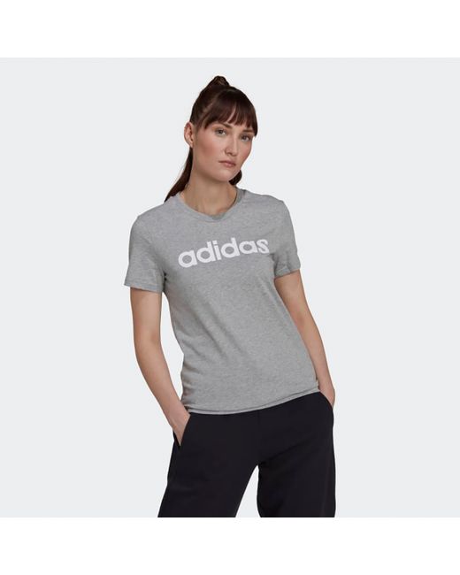 Adidas Футболка для женщин размер L серо-белая-83F7