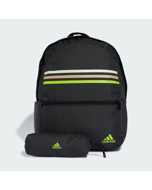 Adidas Рюкзак унисекс размер NS чёрно-жёлтый-095A