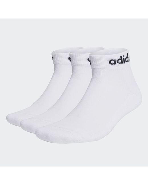 Adidas Набор носков для из 3х пар размер L бело-черные-001A