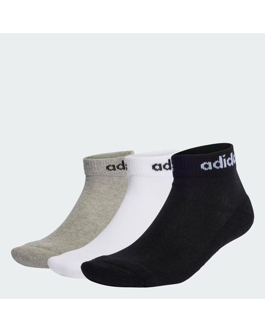 Adidas Набор носков для из 3х пар размер L серо-бело-черные-83F7