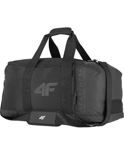 4F Дорожная сумка унисекс Bag U051 черная 25х60х25 см