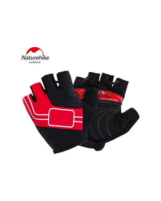 Naturehike Перчатки унисекс NH Half Finger Cycling Gloves красные р. L
