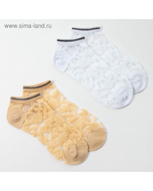 Minaku Комплект носков женских 35-37 бежевый