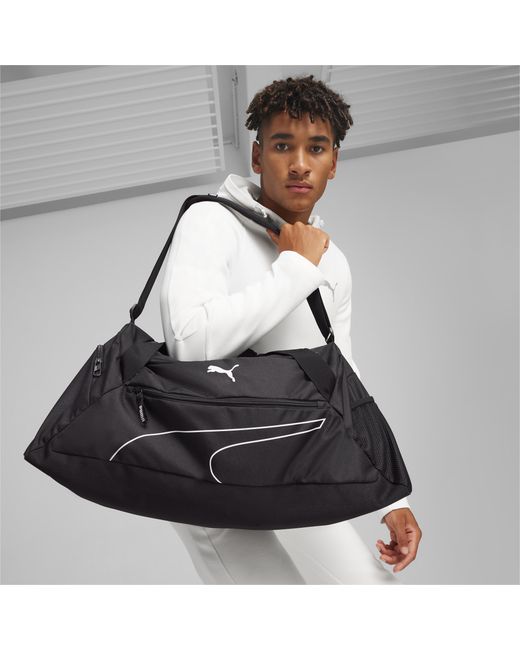 Puma Дорожная сумка Fundamentals Sports Bag M черная 28х50х25 см