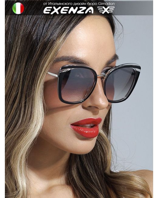 Exenza Солнцезащитные очки Avanti черные/прозрачные/серебристые