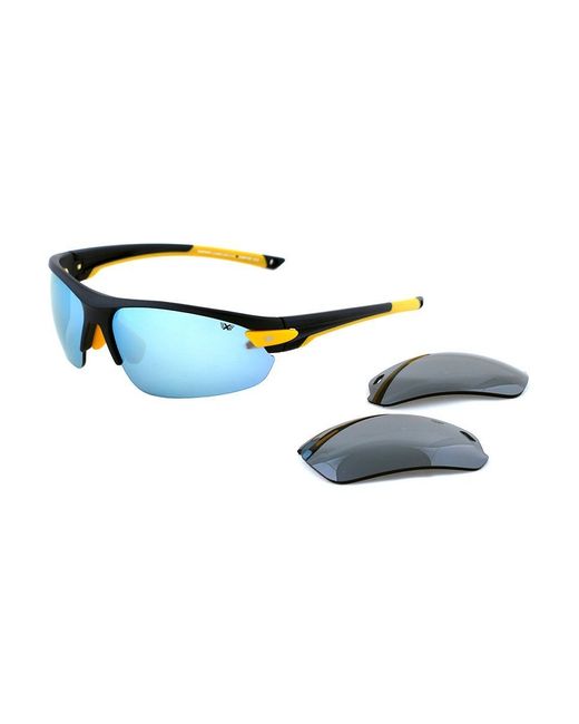 Exenza Спортивные солнцезащитные очки Empire черные/светло-голубые/желтые