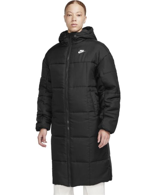 Nike Пальто W Sportswear Classic Puffer Therma-FIT Loose Hooded Parka черное XS