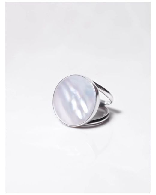 Bohoann Кольцо перстень из серебра р. 165 перламутр