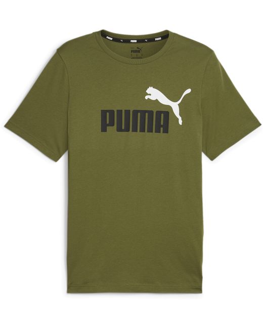 Puma Футболка ESS 2 Col Logo Tee зеленая S