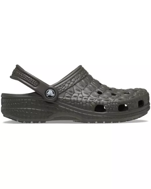 Crocs Шлепанцы унисекс Classic Crocskin Clog зеленые