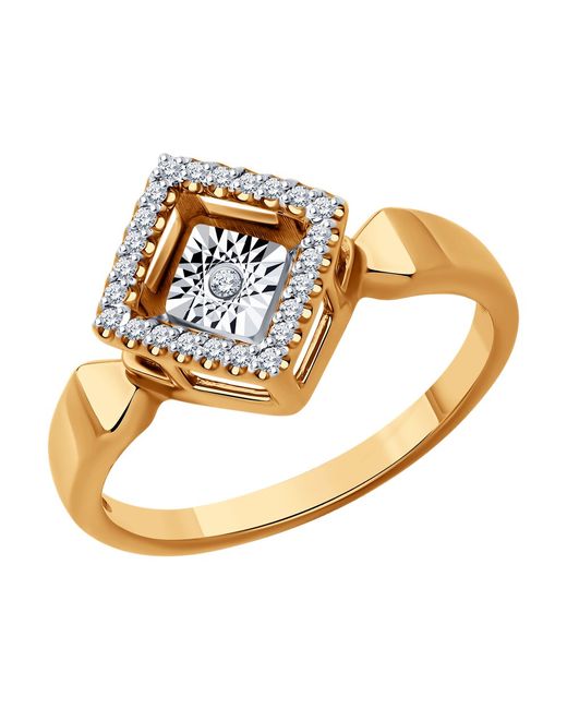 Diamant Кольцо из комбинированного золота р. 185 бриллиант