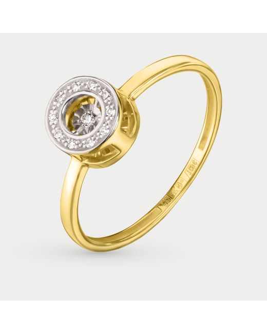 Эталон Кольцо из желтого золота р. 17 бриллиант