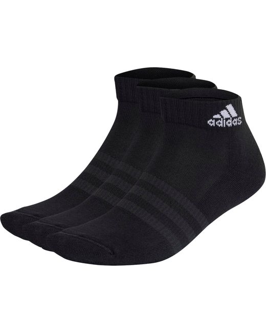 Adidas Комплект носков мужских Cushioned Sportswear Ankle Socks 3 Pairs черных