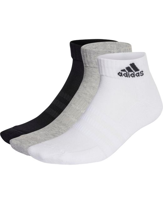 Adidas Комплект носков мужских Cushioned Sportswear Ankle Socks 3 Pairs разноцветных L