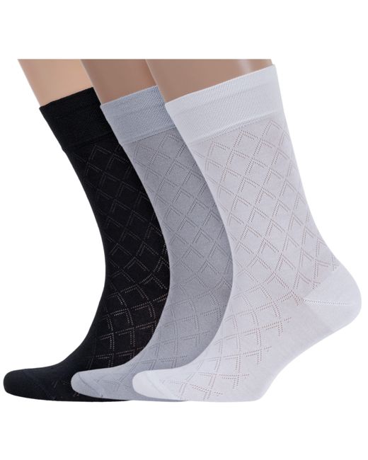 Lorenzline Комплект носков мужских 3-Н11 белых серых черных