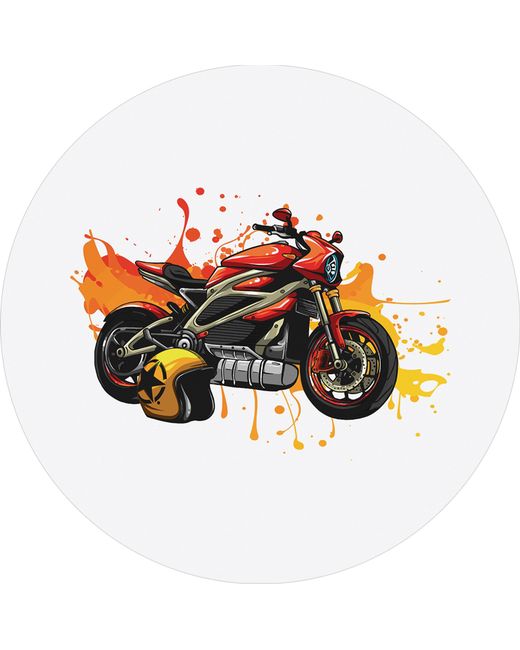JoyArty Парео Гонки на мотоцикле красное 150x150 см