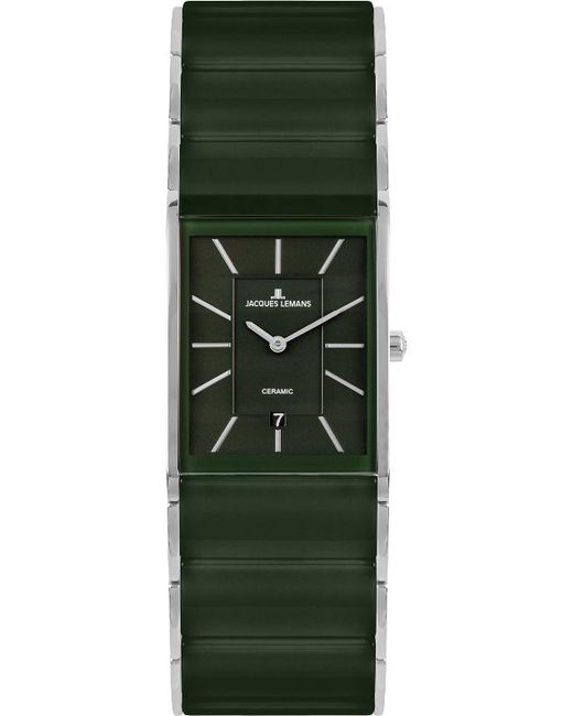 Jacques Lemans Наручные часы зеленые/серебристые