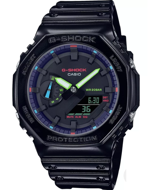 Casio Наручные часы GA-2100RGB-1A черные