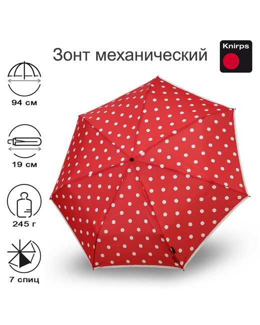 Knirps Зонт T.020 Small Manual dot art red