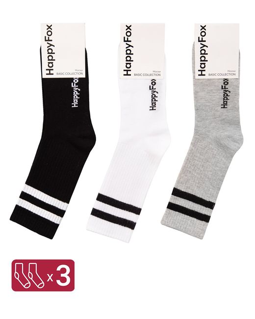 HappyFox Комплект носков женских HFET8002NB разноцветных 23-25 3 пары