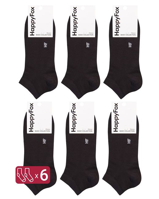 HappyFox Комплект носков мужских HFET2003NB черных 6 пар