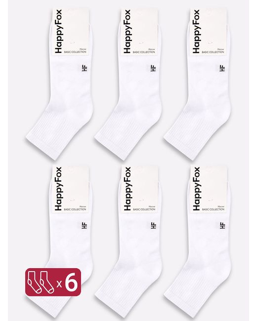 HappyFox Комплект носков мужских HFET4003NB белых 6 пар