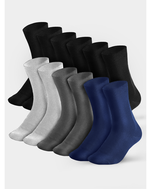 Leora Подарочный набор носков мужских 201431373 черных RU 12 пар