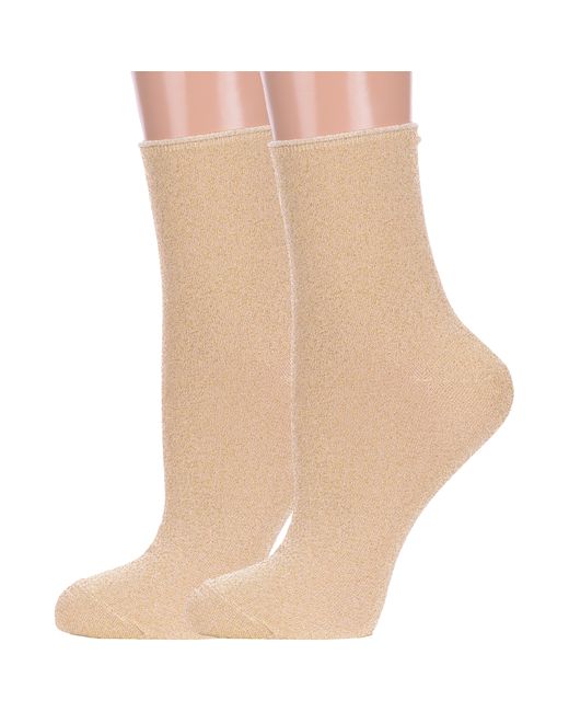 Hobby Line Комплект носков женских 2-Нжл2115 золотистых 2 пары
