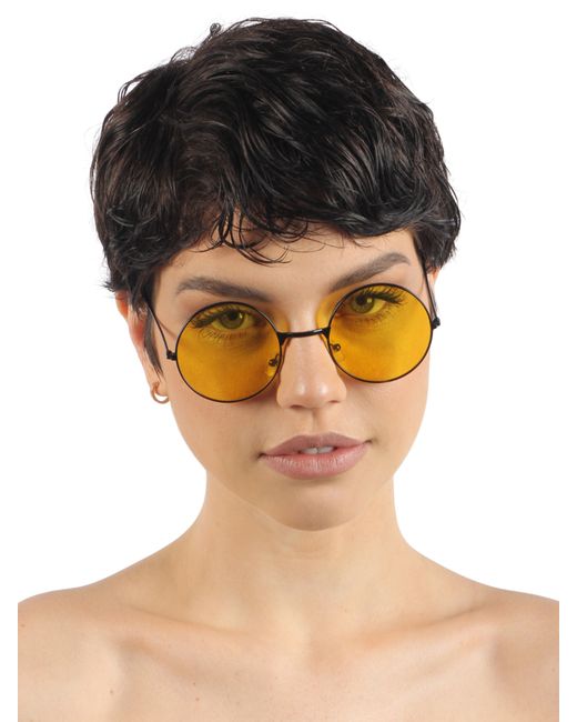 Pretty Mania Солнцезащитные очки унисекс ANG554-1 желтые