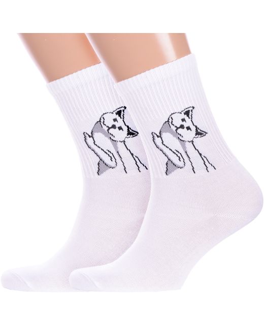 Hobby Line Комплект носков унисекс 2-нус80159-01-32-03 белых 2 пары