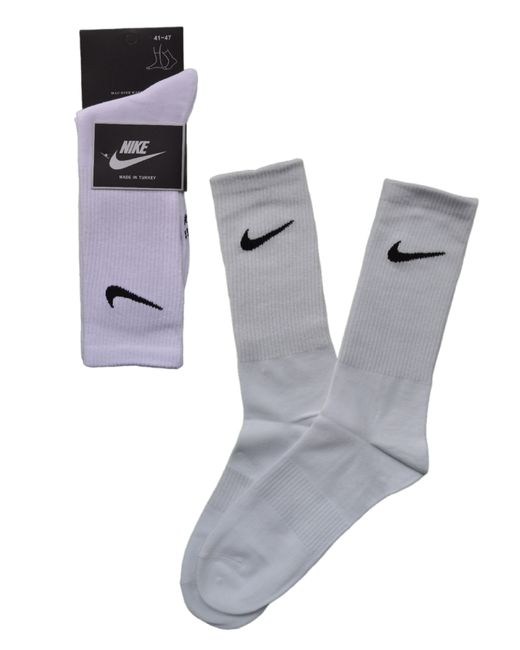 Nike Комплект носков унисекс NI-ND-25-2 белых 41-47 2 пары