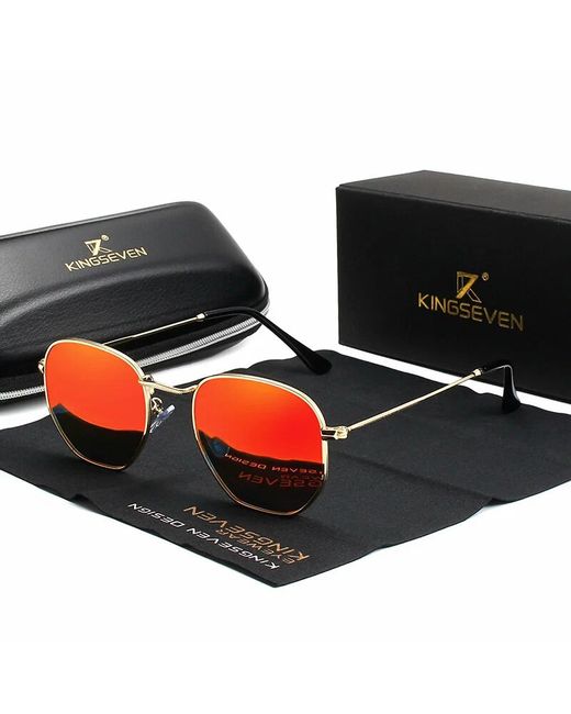 Kingseven Солнцезащитные очки унисекс N7548 оранжевые
