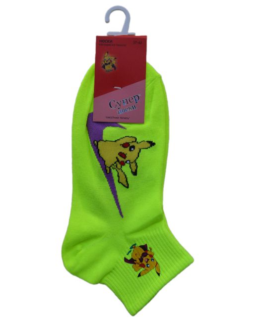 Супер носки Носки SS-luminescent-Pokemon желтые