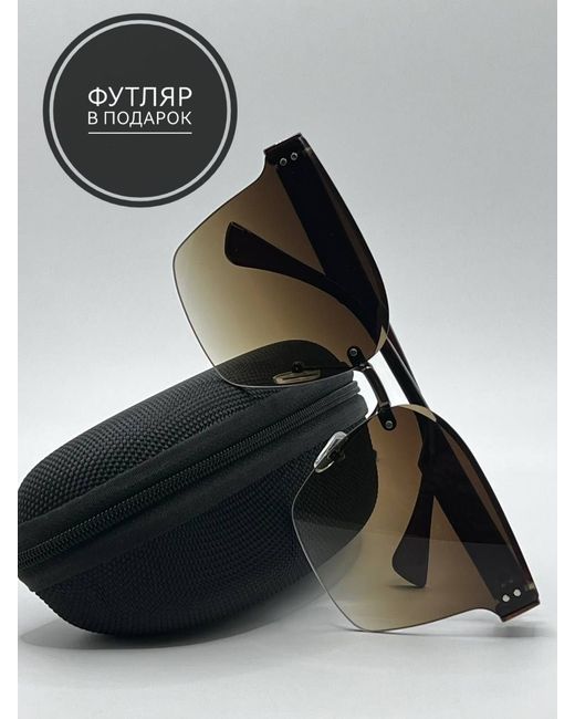 SunGold Солнцезащитные очки Бабочка коричневые/без оправы