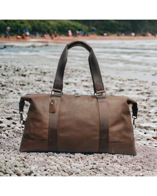 Capri Дорожная сумка унисекс STN-20787 коричневая 18x50x30 см