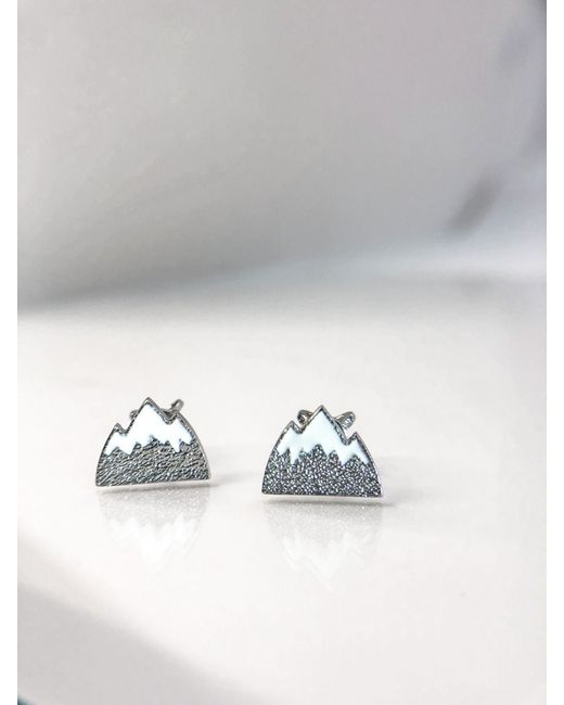 Mood&Spur MS Jewellery Серьги из серебра Горы эмаль