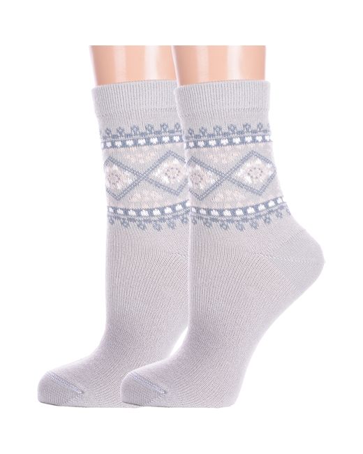 Lorenzline Комплект носков женских 2-В15 серых 2 пары