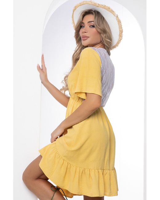 Lt Collection Платье Девушка-мечта желтое 48 RU