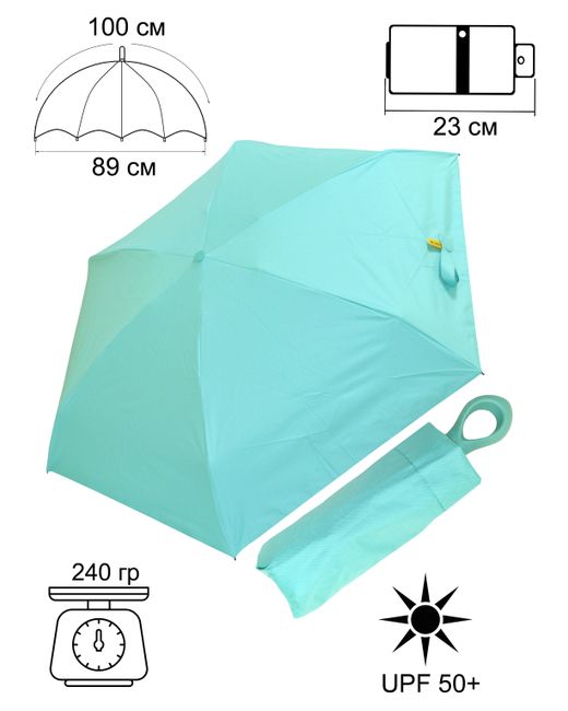 Ame Yoke Umbrella Зонт M50-5S бирюзовый/черный