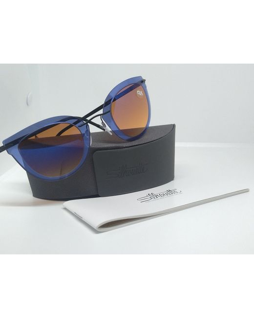 Silhouette Солнцезащитные очки 7 коричневые/синие