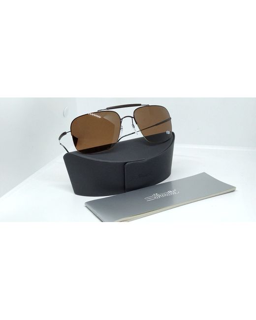 Silhouette Солнцезащитные очки 8657 коричневые