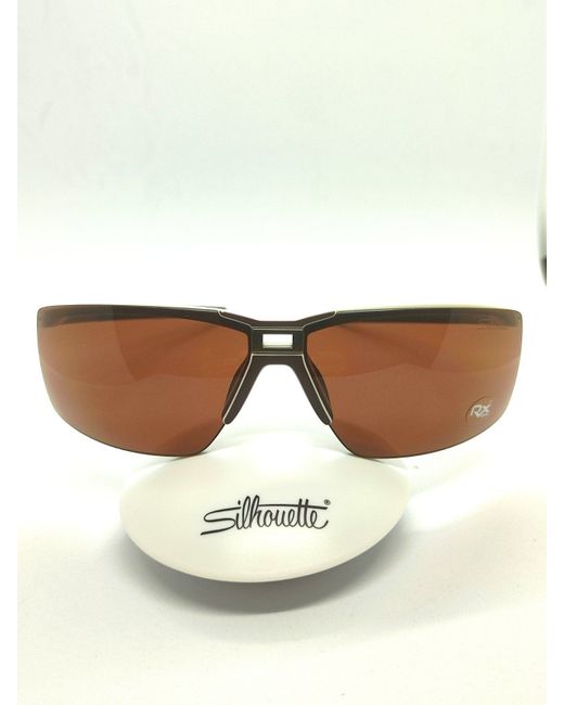 Silhouette Солнцезащитные очки унисекс 4057 коричневые/серебристые